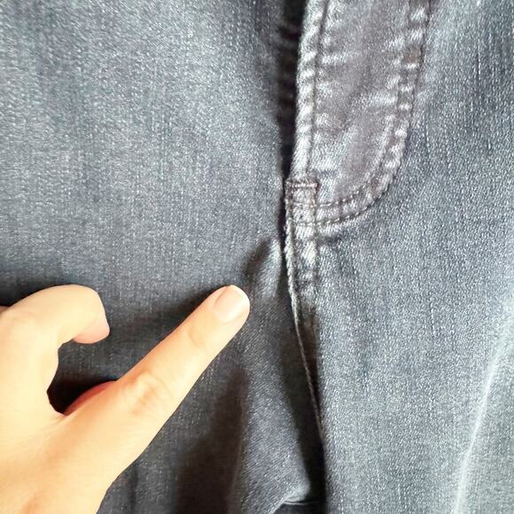 EXPRESS Conscious Edit Mid Rise Bootcut Stretch Size 16 Regular Darker Wash - Picture 4 of 11